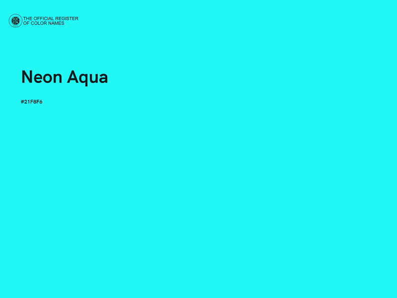 #21F8F6 - Neon Aqua color image