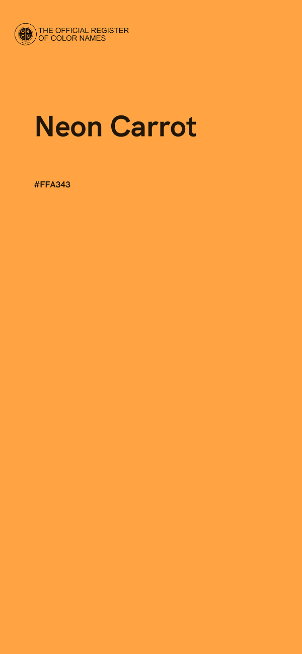 #FFA343 - Neon Carrot color image