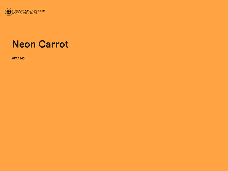 #FFA343 - Neon Carrot color image