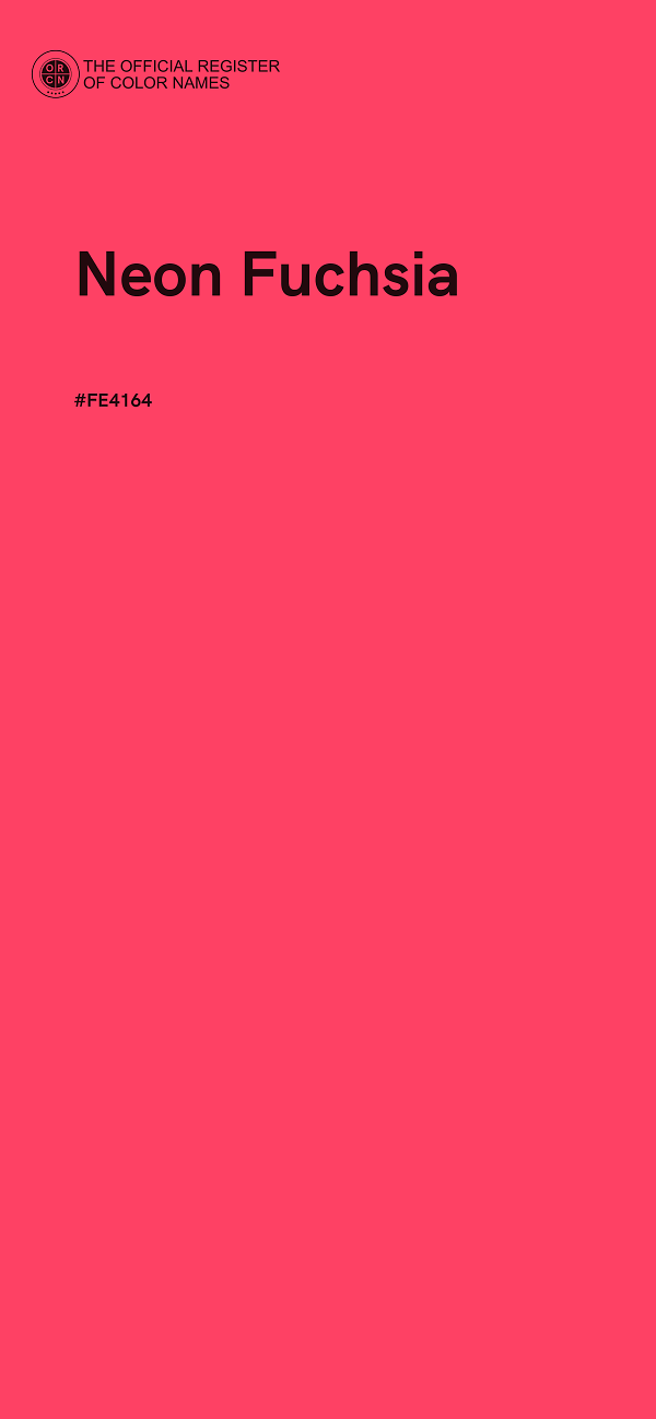 #FE4164 - Neon Fuchsia color image