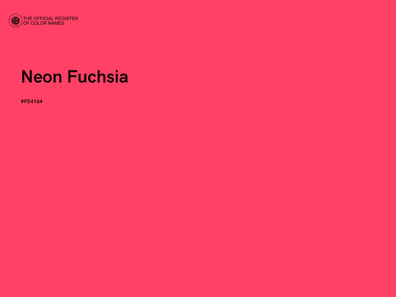 #FE4164 - Neon Fuchsia color image