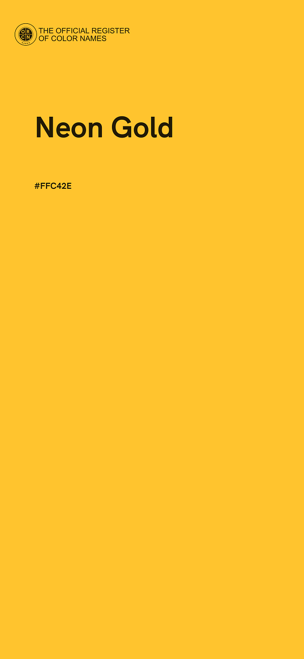 #FFC42E - Neon Gold color image