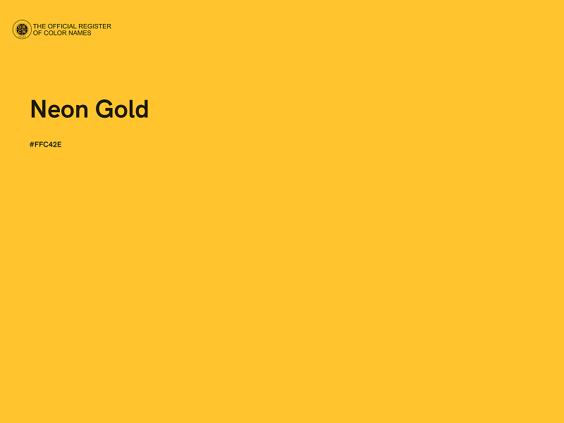 #FFC42E - Neon Gold color image