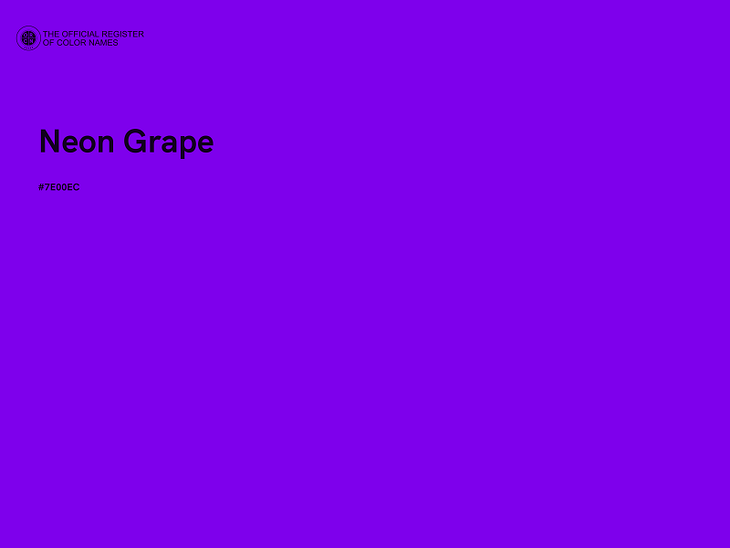 #7E00EC - Neon Grape color image