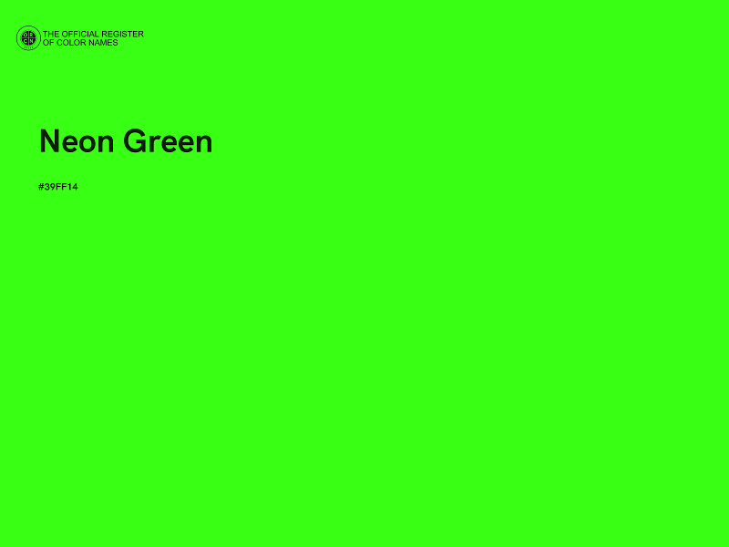#39FF14 - Neon Green color image