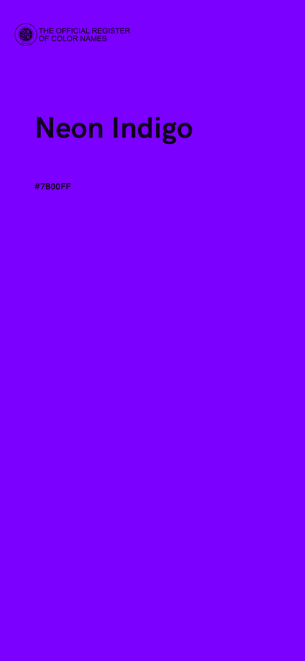 #7B00FF - Neon Indigo color image