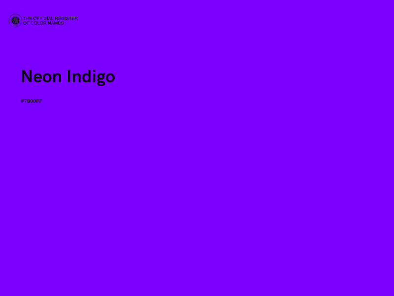 #7B00FF - Neon Indigo color image