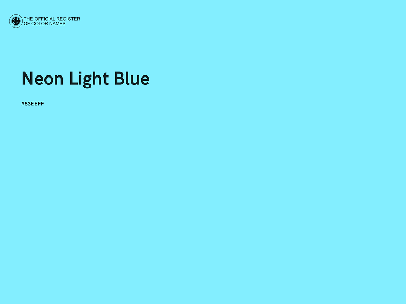 #83EEFF - Neon Light Blue color image