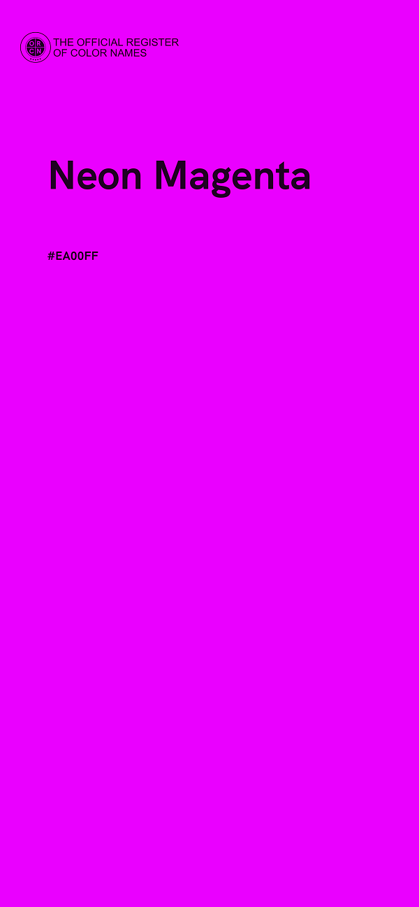 #EA00FF - Neon Magenta color image