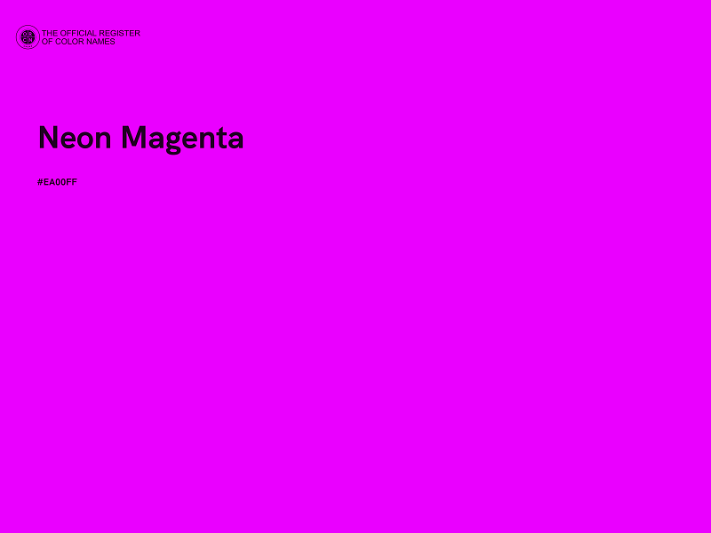#EA00FF - Neon Magenta color image