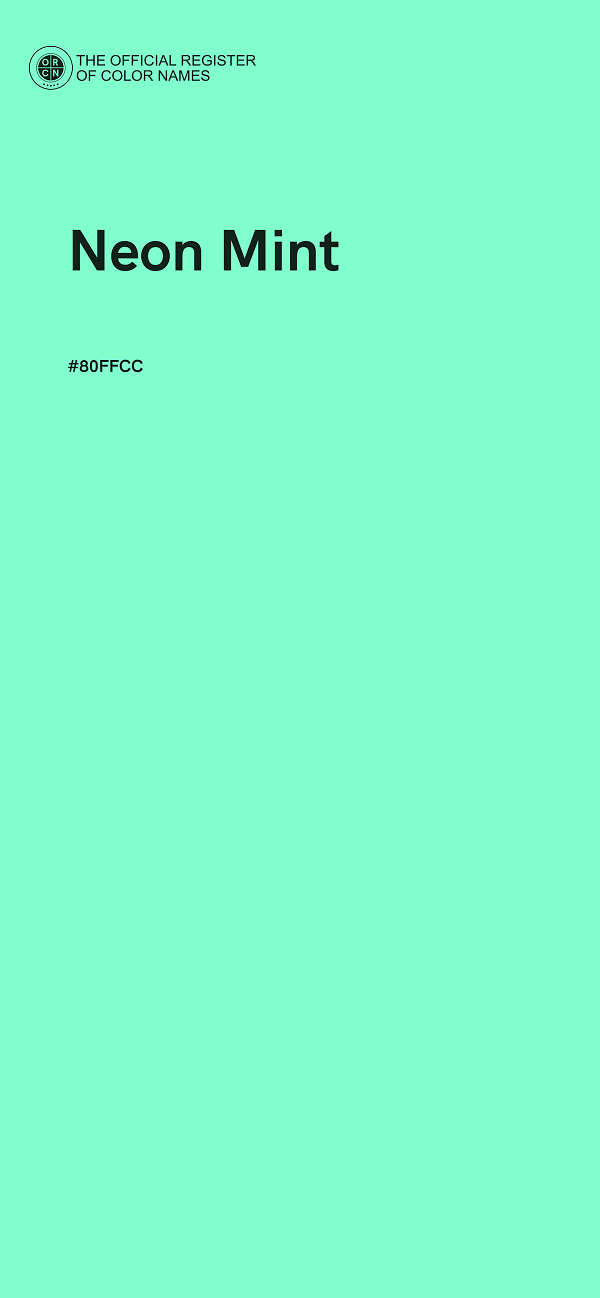 #80FFCC - Neon Mint color image