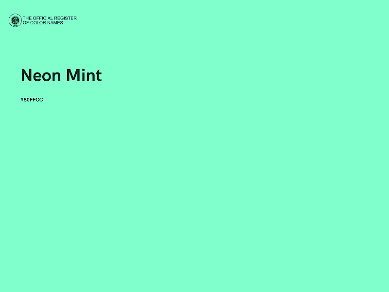 #80FFCC - Neon Mint color image