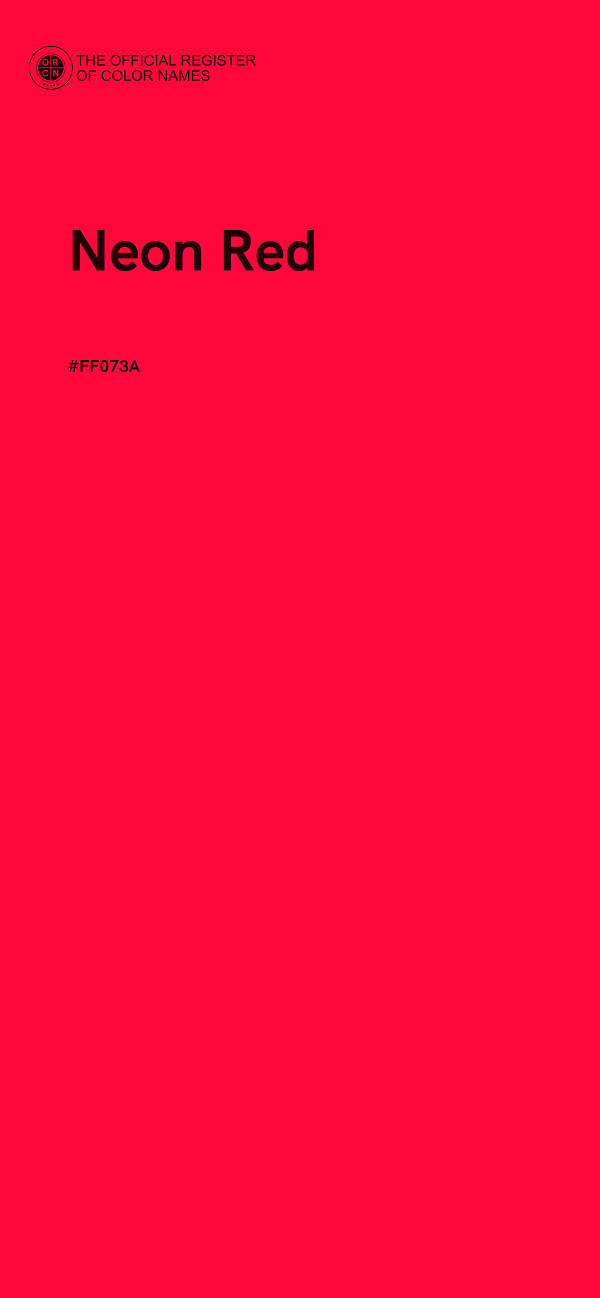 #FF073A - Neon Red color image