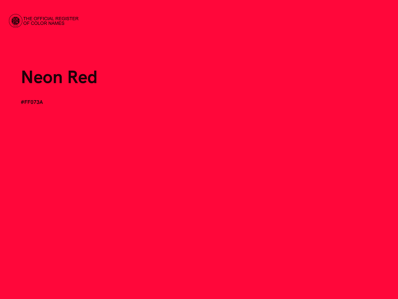 #FF073A - Neon Red color image