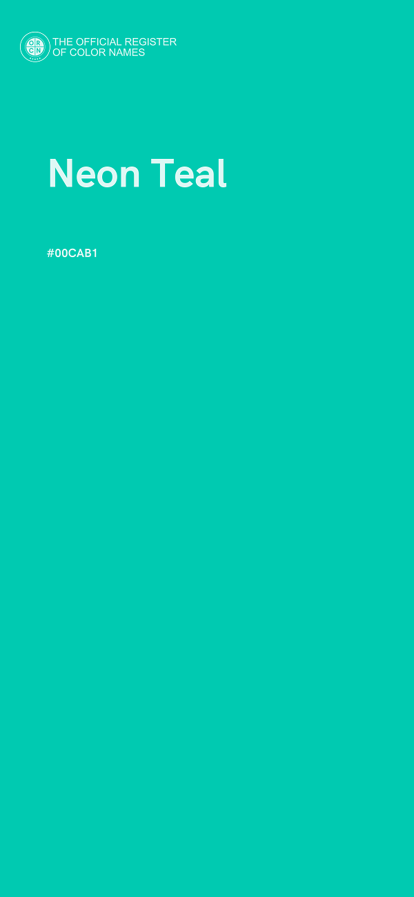#00CAB1 - Neon Teal color image