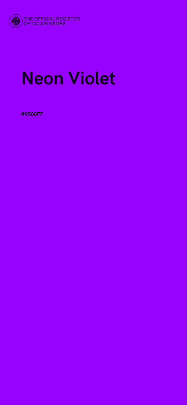 #9500FF - Neon Violet color image