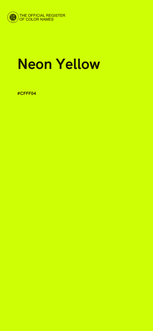 #CFFF04 - Neon Yellow color image