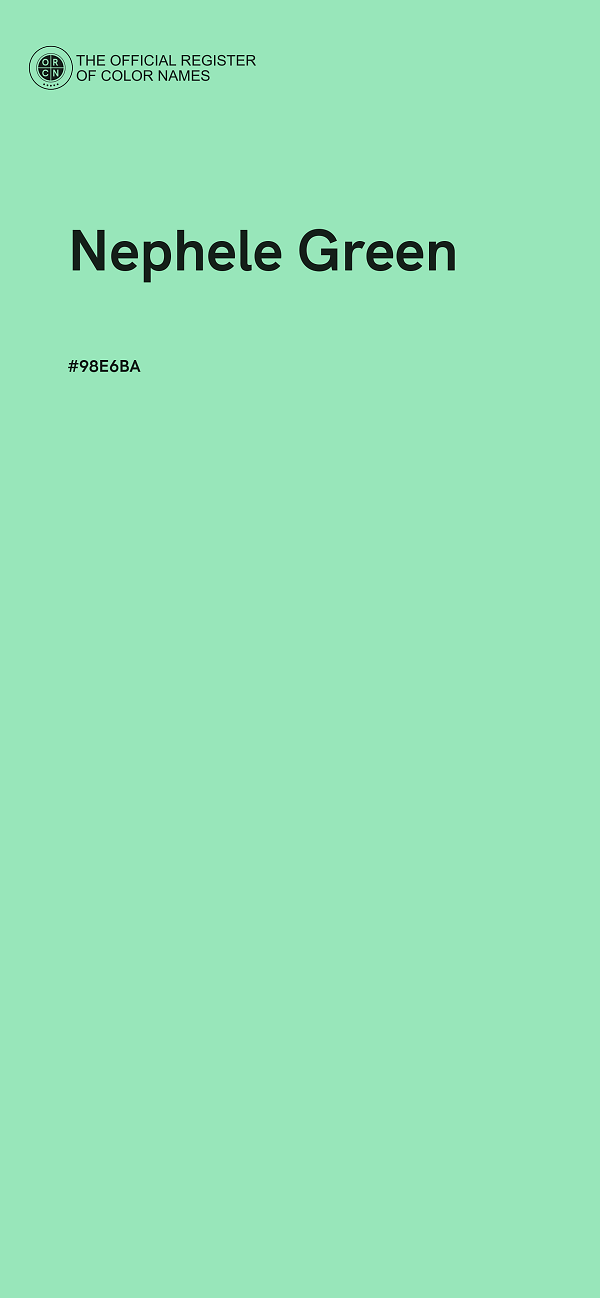#98E6BA - Nephele Green color image