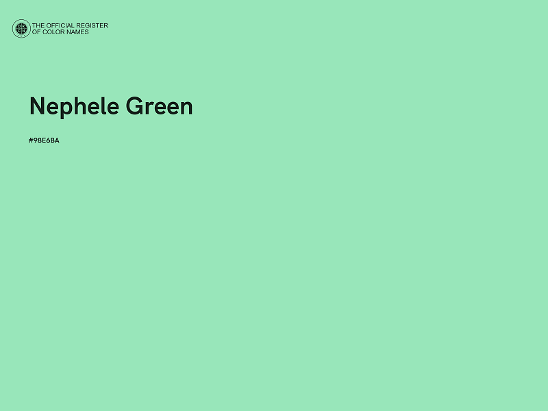 #98E6BA - Nephele Green color image