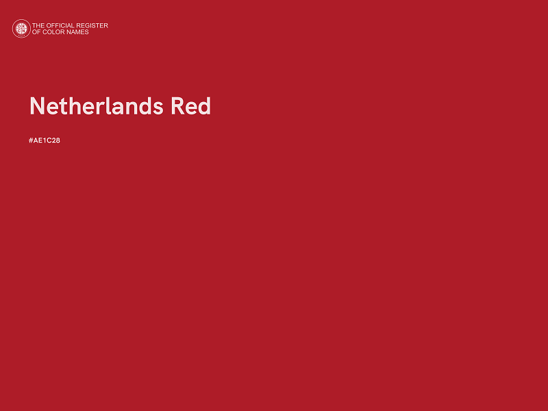 #AE1C28 - Netherlands Red color image