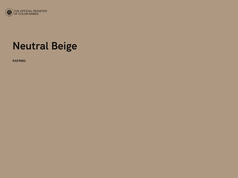 #AE9882 - Neutral Beige color image