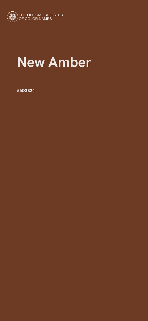 #6D3B24 - New Amber color image