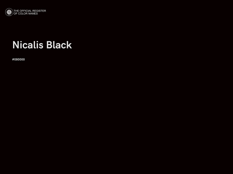 #080000 - Nicalis Black color image