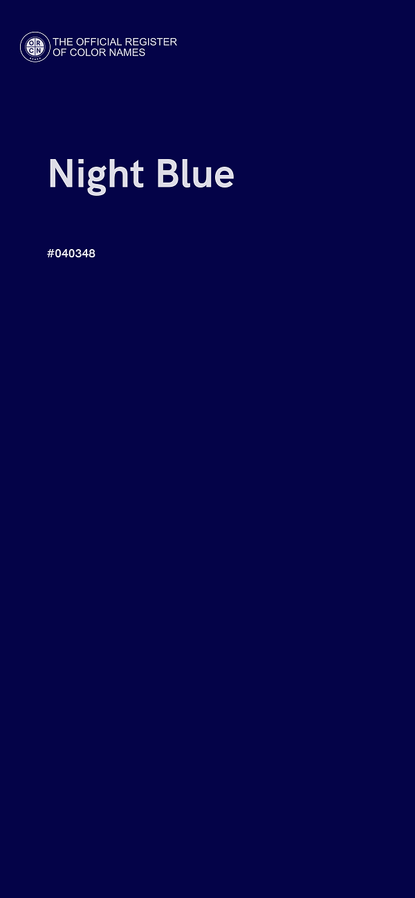 #040348 - Night Blue color image