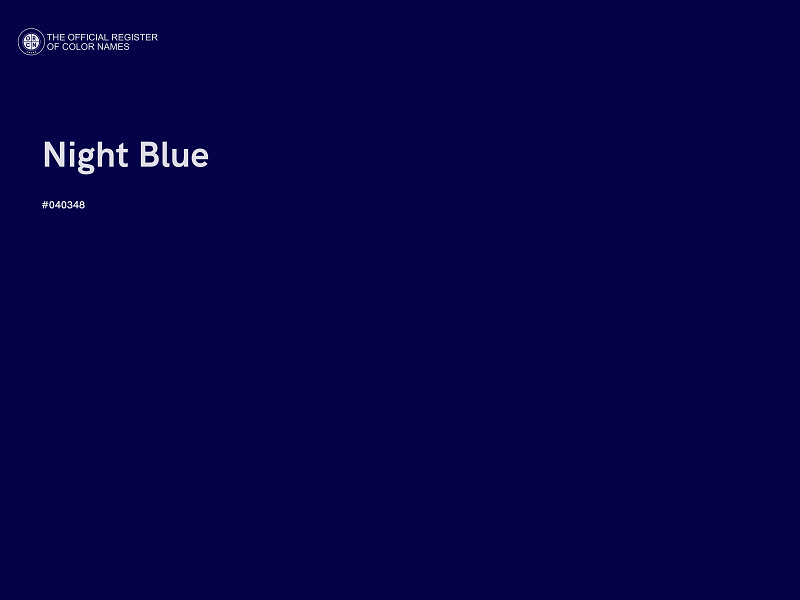 #040348 - Night Blue color image