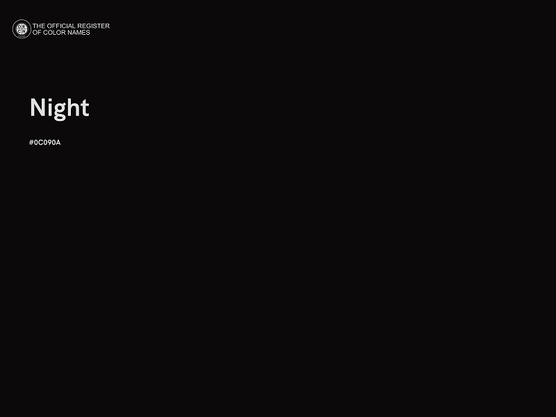 #0C090A - Night color image