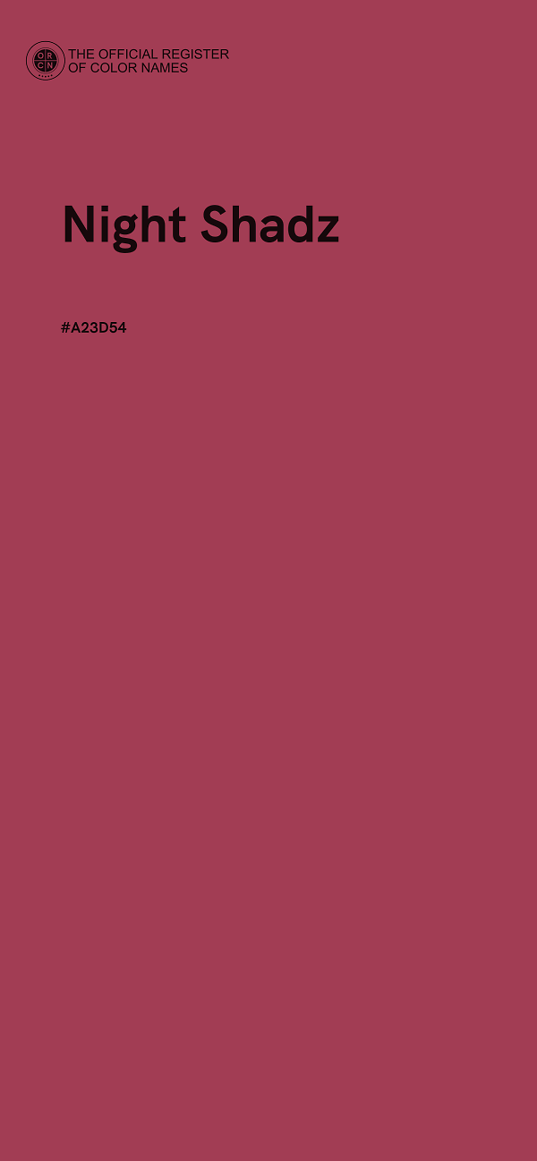 #A23D54 - Night Shadz color image