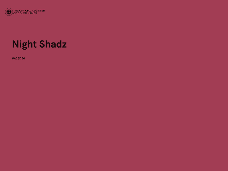 #A23D54 - Night Shadz color image