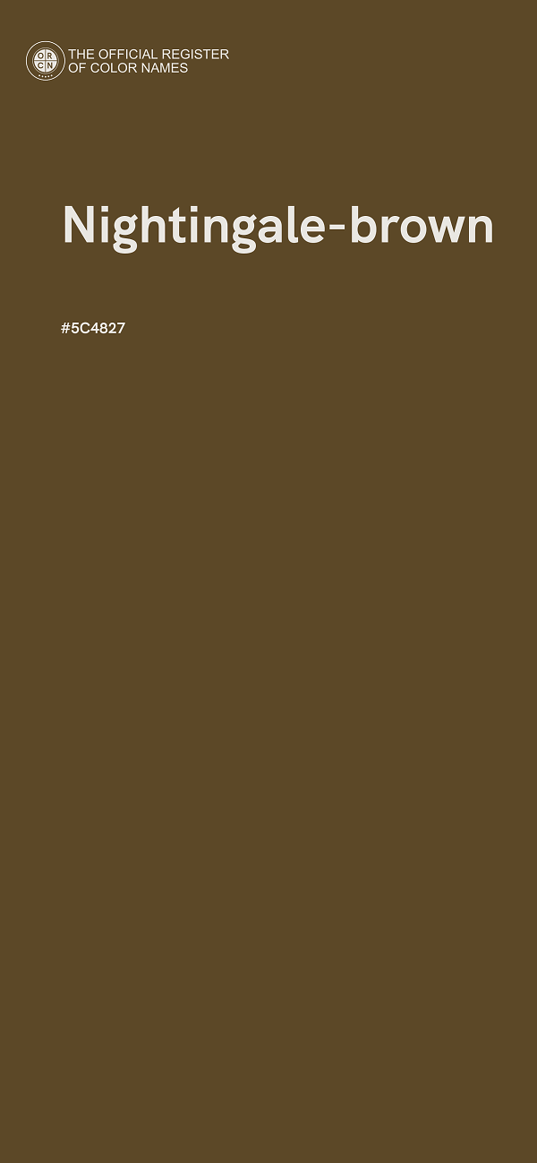 #5C4827 - Nightingale-brown color image