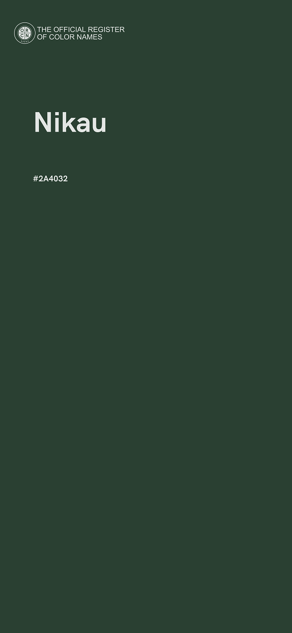 #2A4032 - Nikau color image