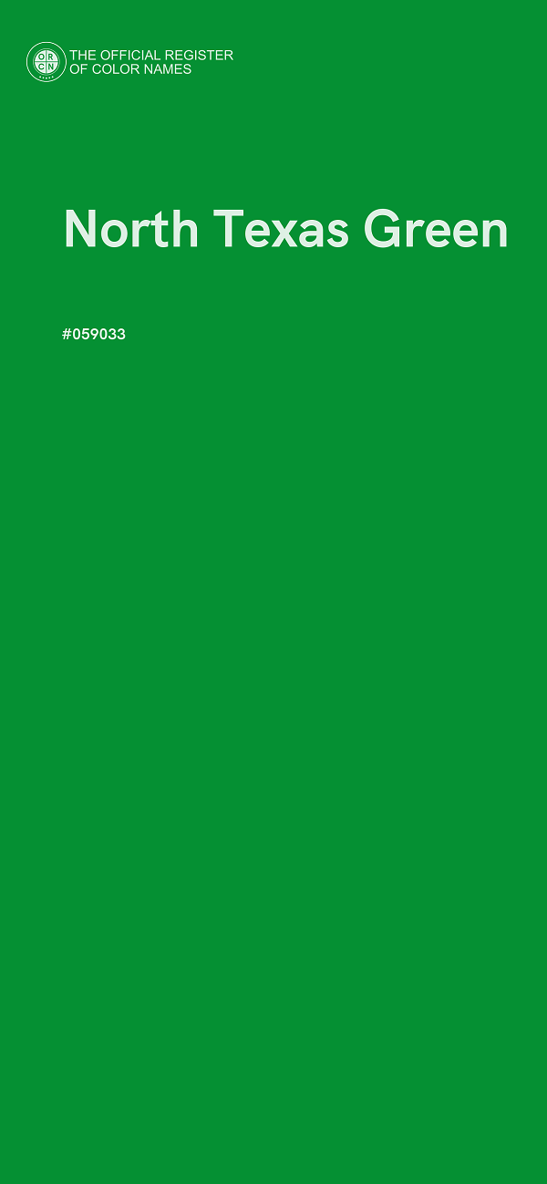 #059033 - North Texas Green color image