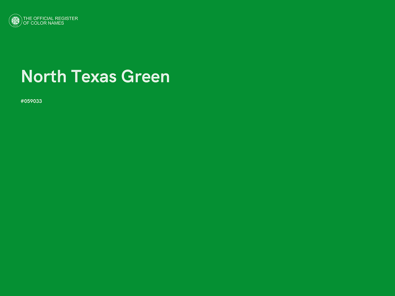 #059033 - North Texas Green color image
