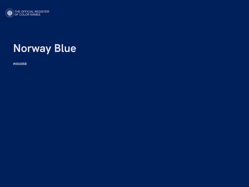 #00205B - Norway Blue color image