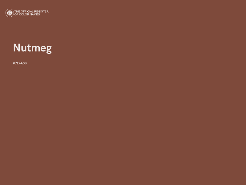 #7E4A3B - Nutmeg color image
