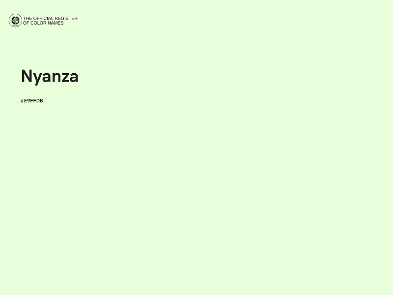 #E9FFDB - Nyanza color image