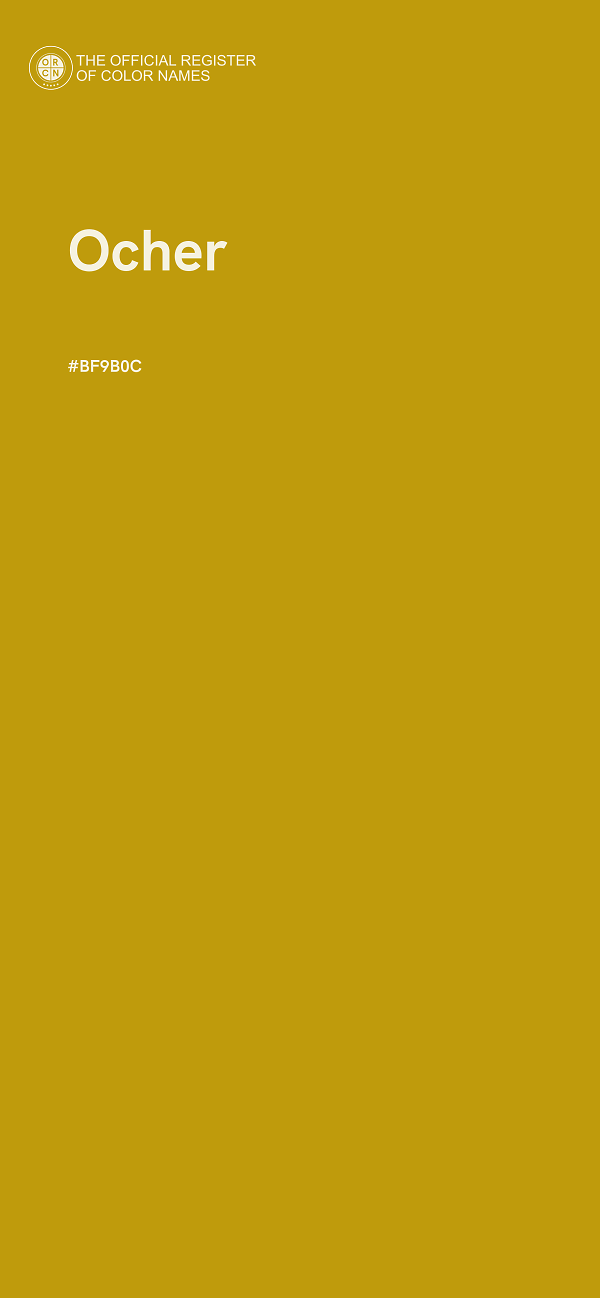 #BF9B0C - Ocher color image