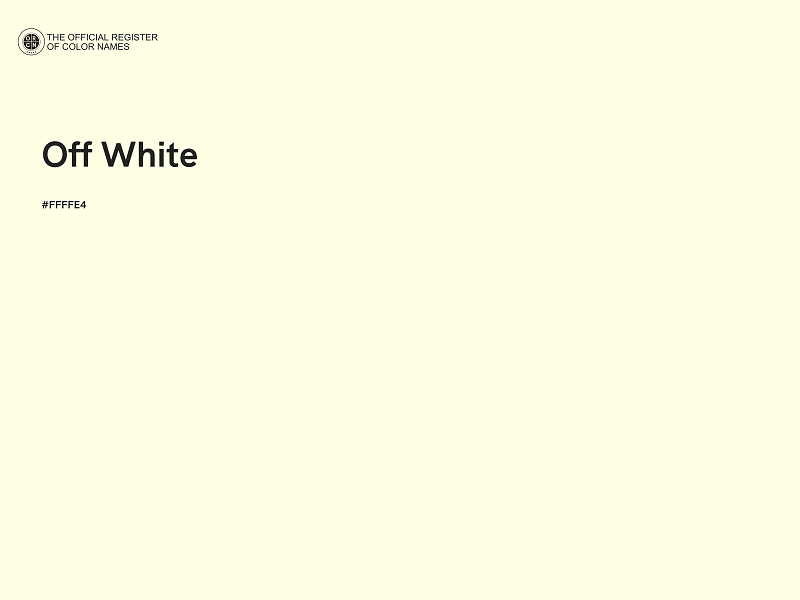 #FFFFE4 - Off White color image