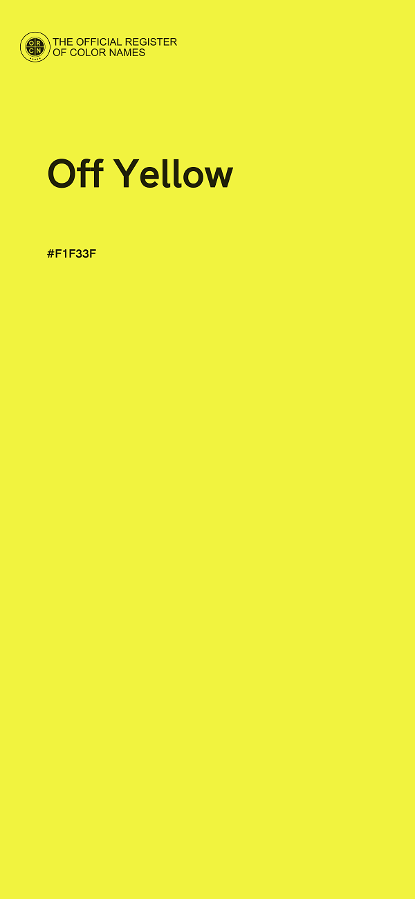 #F1F33F - Off Yellow color image