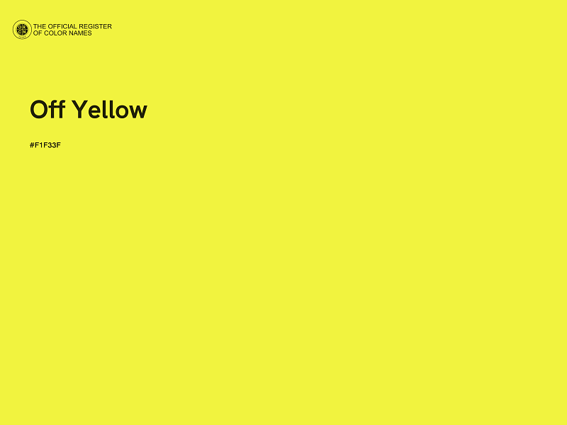 #F1F33F - Off Yellow color image