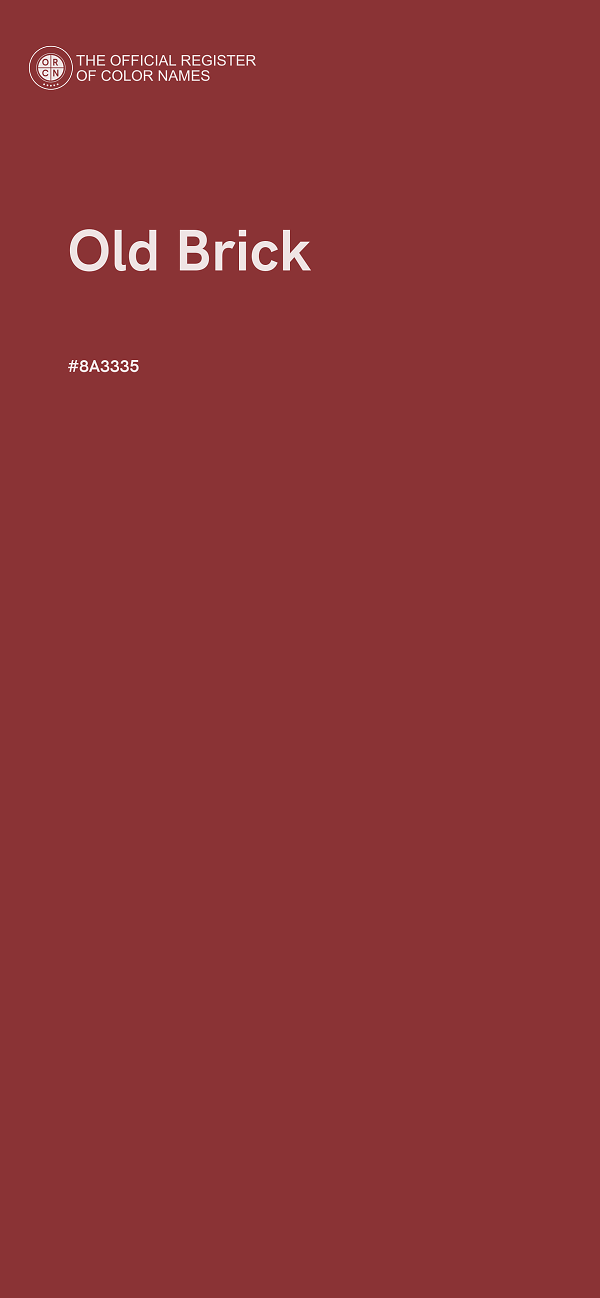 #8A3335 - Old Brick color image