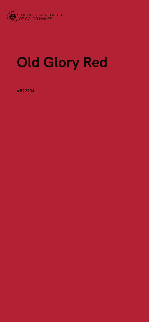 #B22234 - Old Glory Red color image