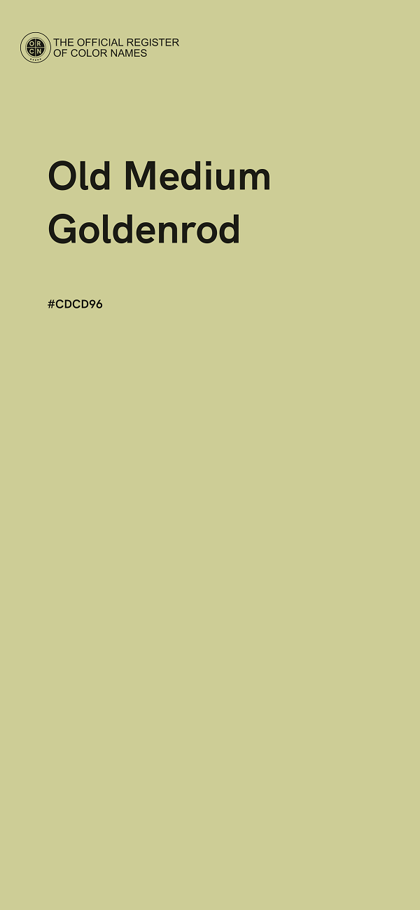 #CDCD96 - Old Medium Goldenrod color image