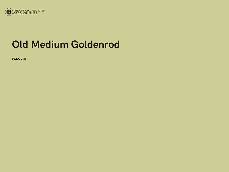 #CDCD96 - Old Medium Goldenrod color image