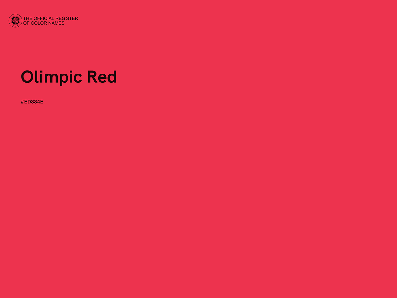 #ED334E - Olimpic Red color image