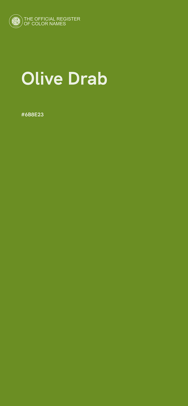 #6B8E23 - Olive Drab color image