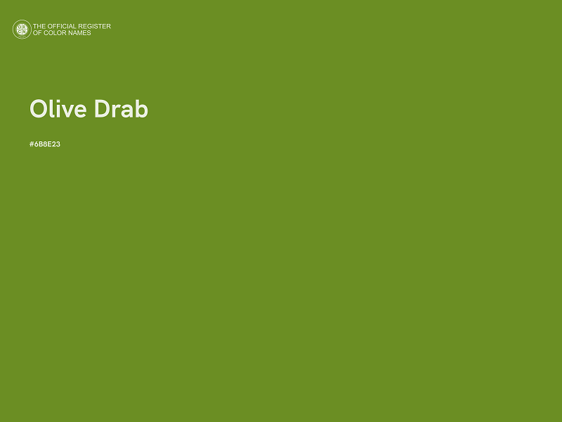#6B8E23 - Olive Drab color image